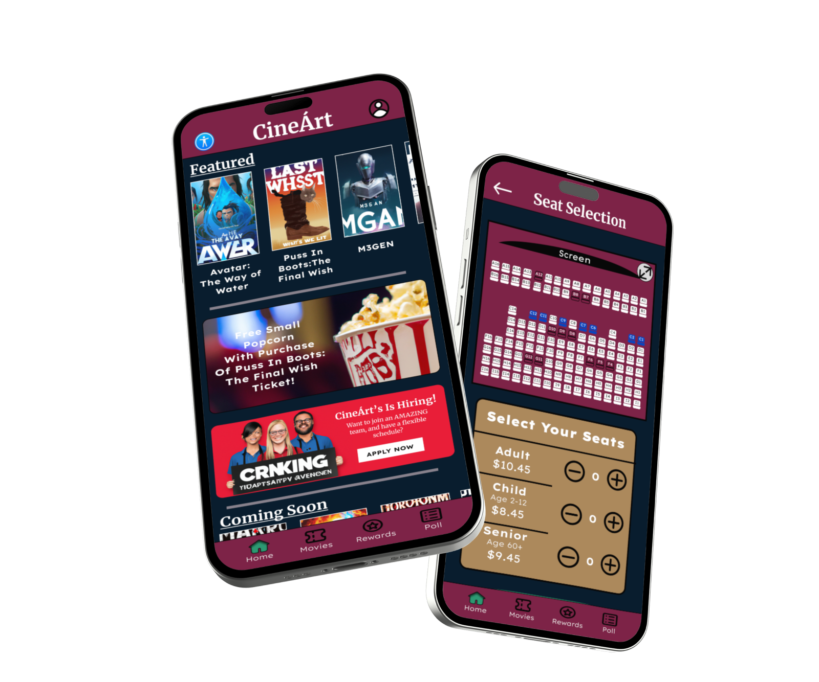 CineArts App Mobile View