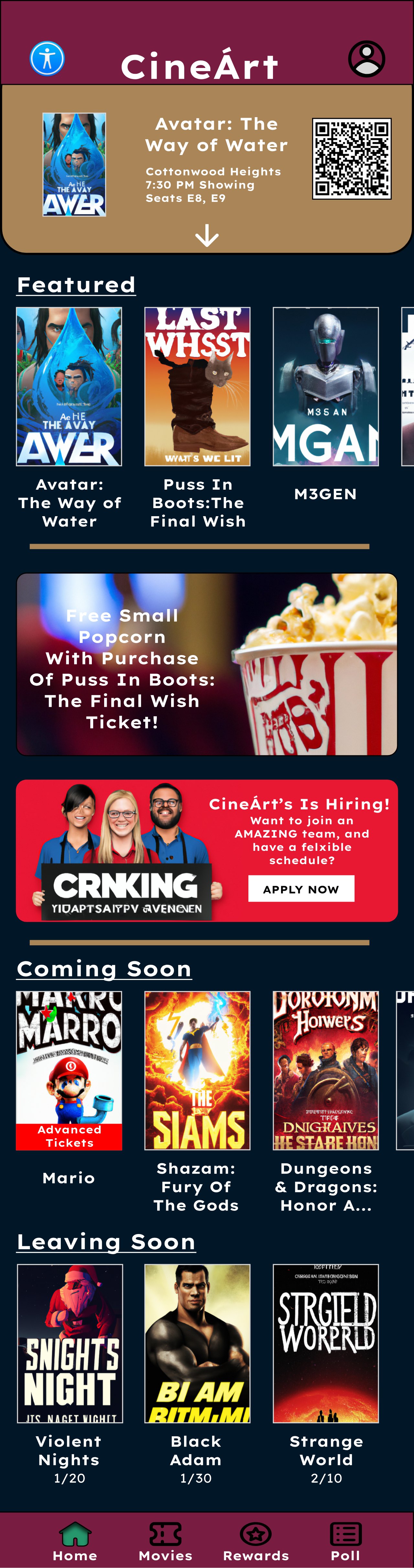 CineArts, full page detail