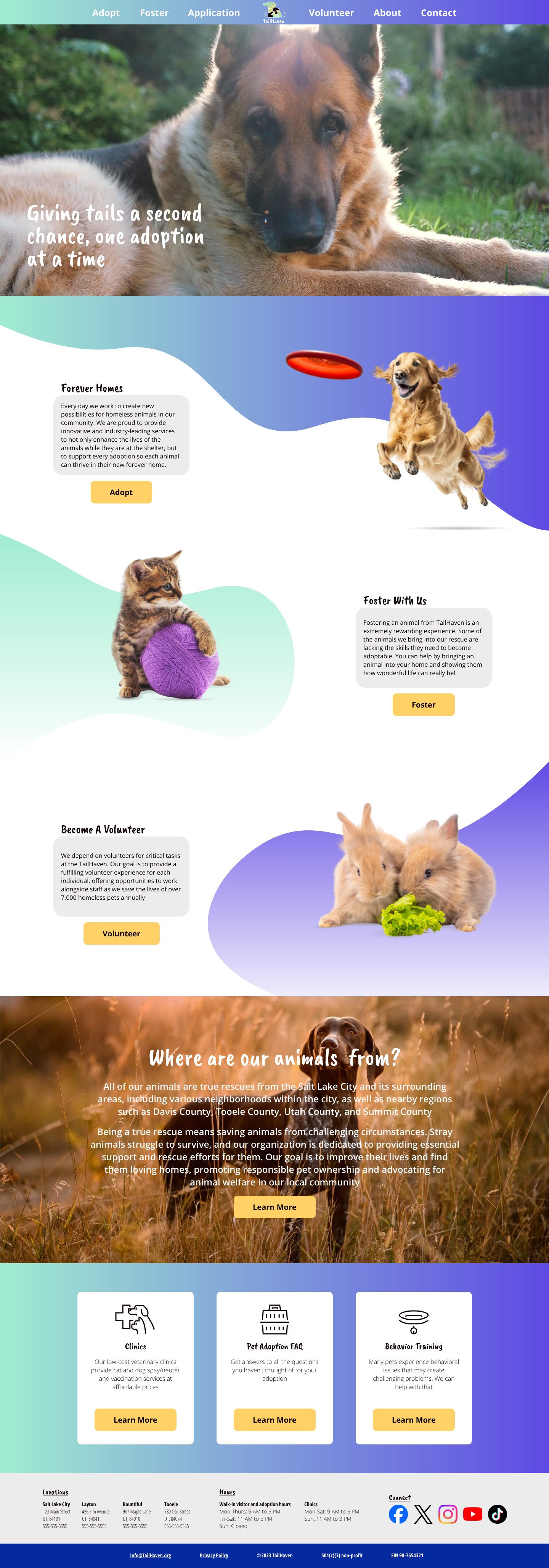 TailHaven homepage preview